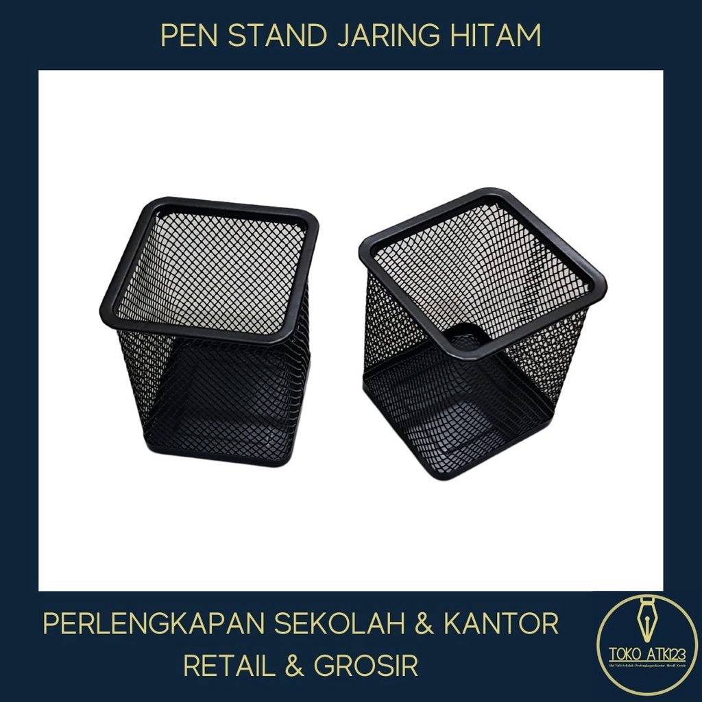 Pen Stand / Pen Holder / Tempat Bolpen Meja Model Jaring