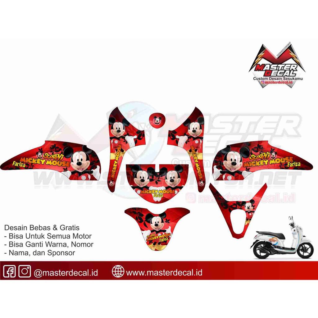 Stiker Motor Scoopy Karbu Animasi Grade B Shopee Indonesia