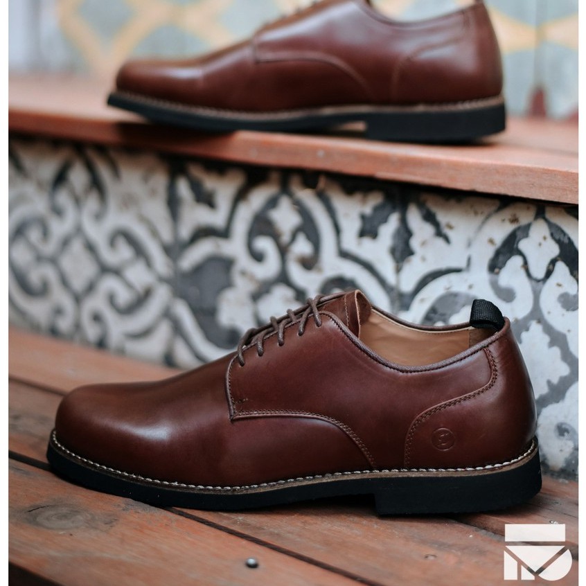 FOSTER BROWN | FORIND x Zapato | Sepatu Kulit Asli Vintage Klasik Pria/Cowok/Men - Derby - Footwear