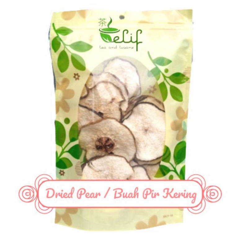 

ELIF FRUITS Dried Pear Slice Fruit Buah Pir Iris Kering Pear Dry Sidney Fruit Tea