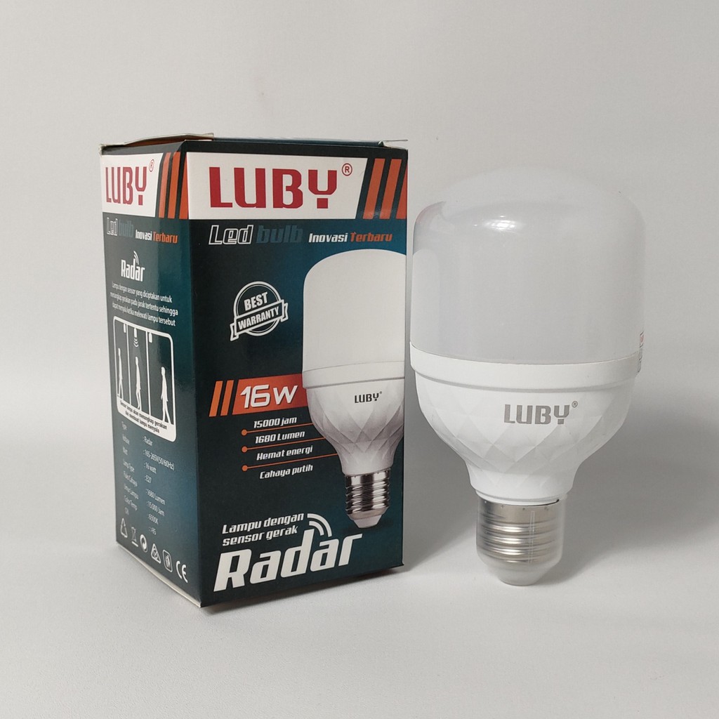 Luby Radar Lampu LED Sensor Gerak / Motion Sensor 16 Watt - Cahaya Putih