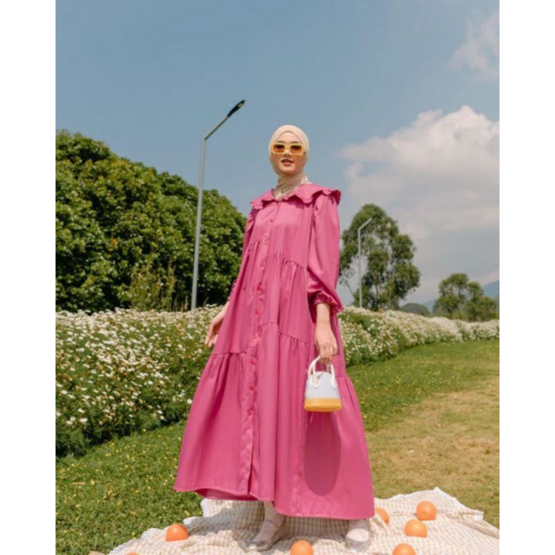 hava dress fuschia by haideeorlin
