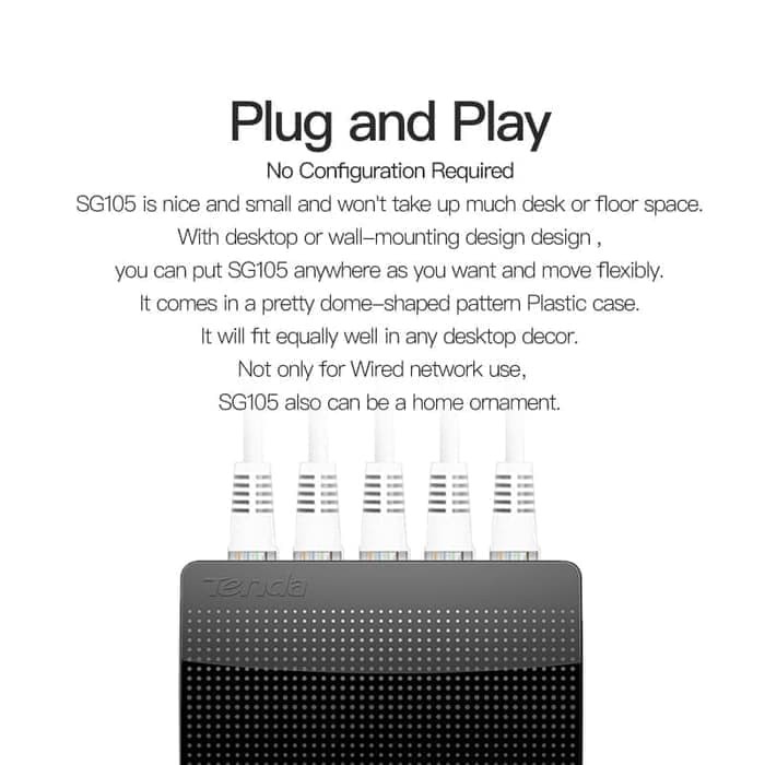 Tenda SG105 5-Port Gigabit Desktop Switch