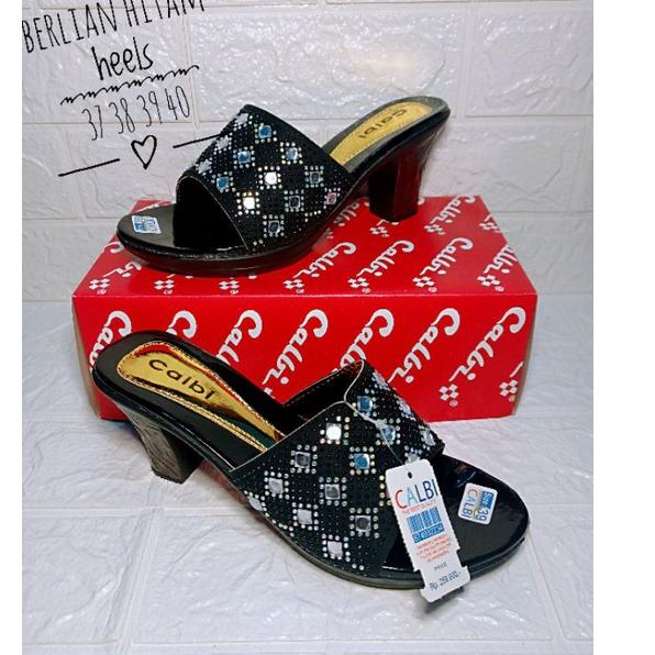 Terbagus.. [BEST SELLER] SANDAL WANITA CALBI HEELS / SANDAL CANTIK MEWAH / SANDAL PESTA