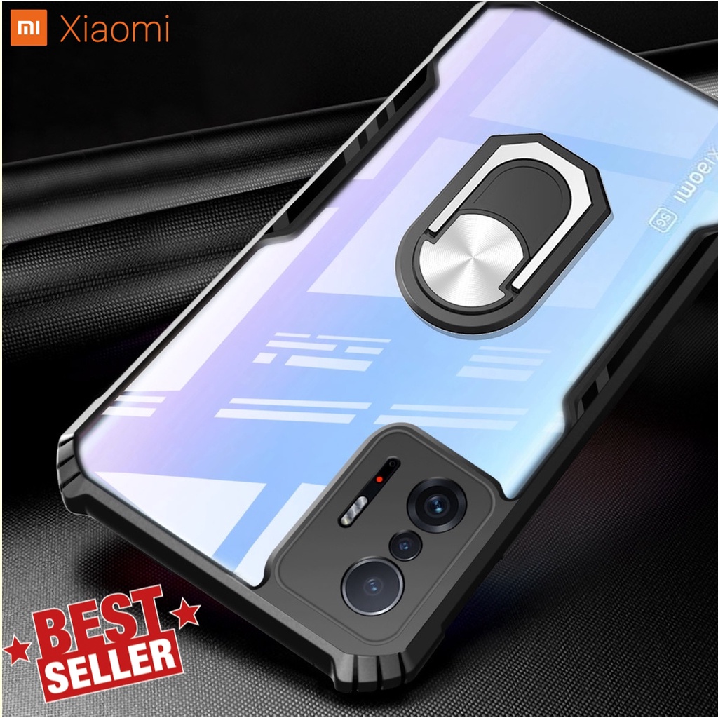 Case Xiaomi 11T / 11T PRO XUNDD i-Ring Standing Transparan CLEAR Armor