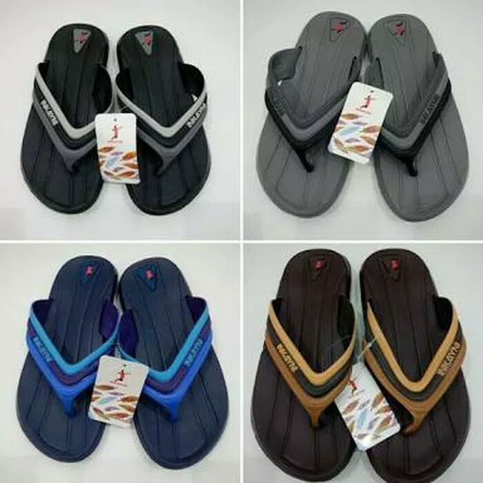Unik SANDAL SENDAL JEPIT PRIA COWOK DEWASA INKAYNI IMPORT - Navy, 42 Berkualitas