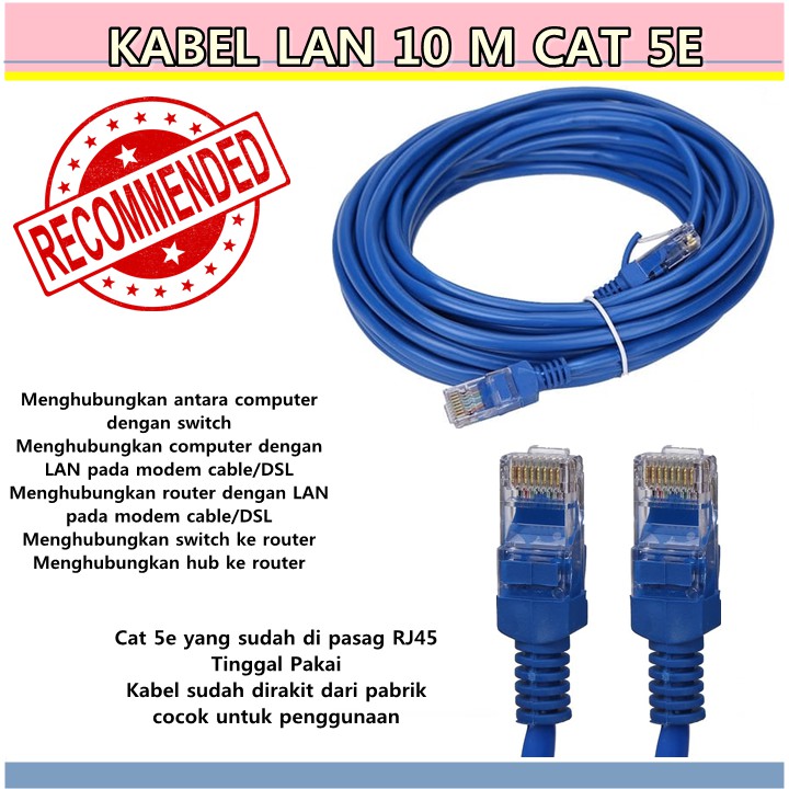 kabel lan 10meter rj45 cat5e 10 meter utp cable 10 m 10m patch cord