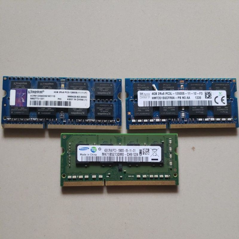 ram memory laptop ddr3 4GB