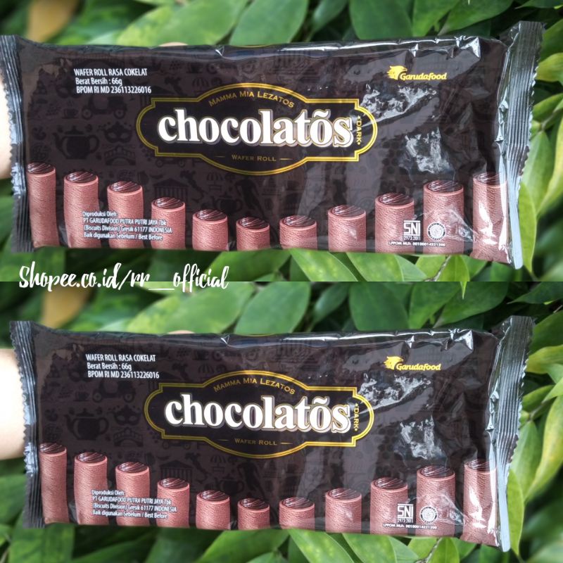 

Wafer Roll Rasa Cokelat Chocolatos Coklat Pekat Manis Gurih Mamma Mia Lezatos 66g