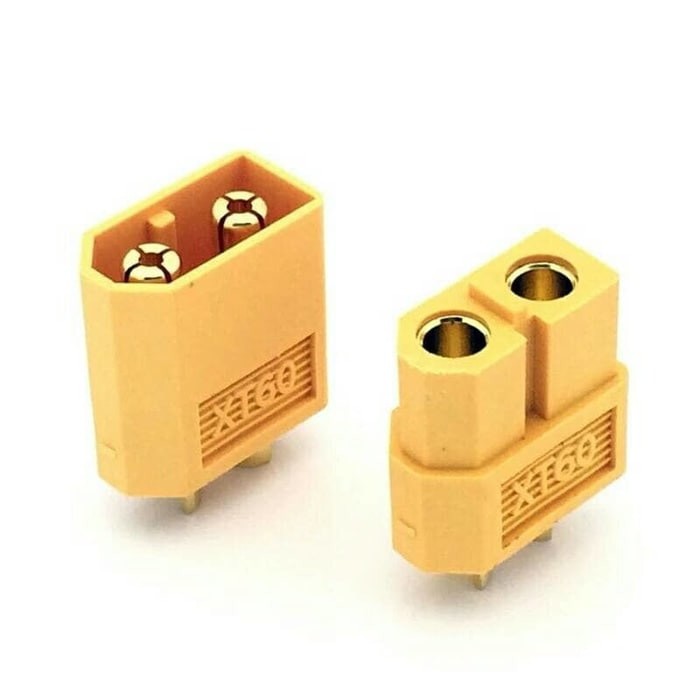 XT60 Gold Connector Male + Female Plug RC LiPo Battery Baterai Li-Po