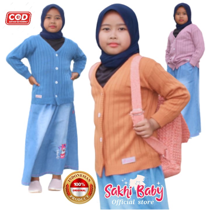 Sakhi Baby Sweater Cardigan Rajut Anak Perempuan Kardigan