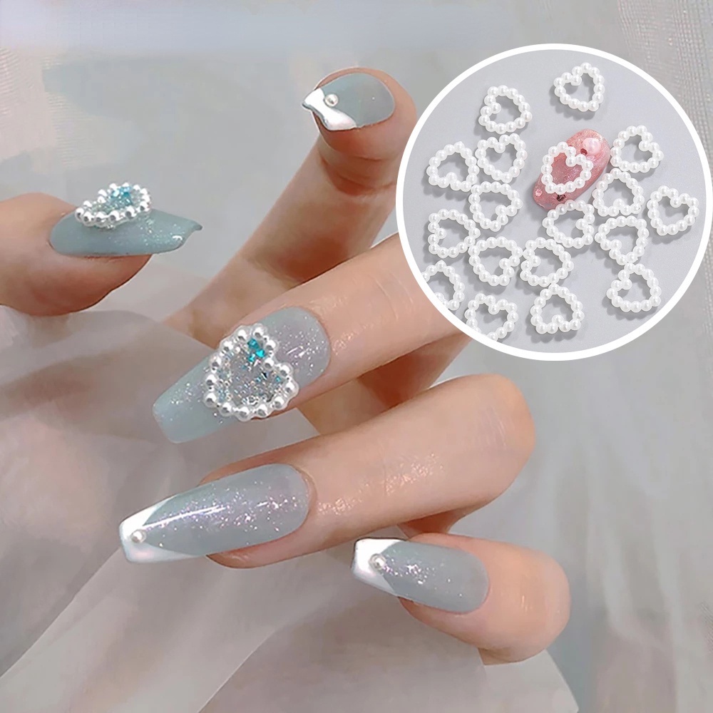 10 Pcs Patch Berlian Mutiara 3D Warna Putih Susu Gaya Korea Untuk Dekorasi Manicure Charms