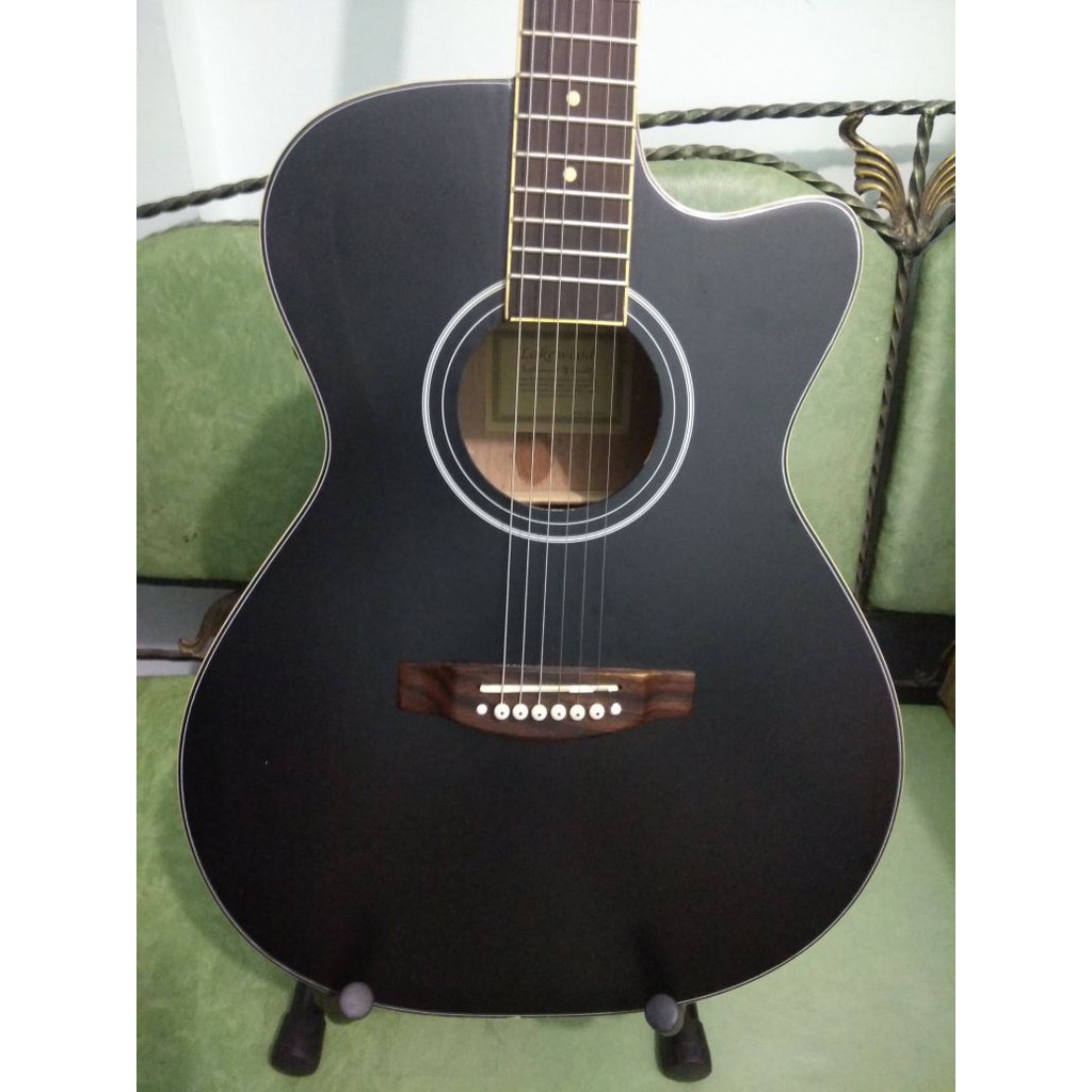 Gitar Akustik Elektrik Merk Lakewood Warna Hitam Blackdoff Equalizer Tuner Jakarta Murah