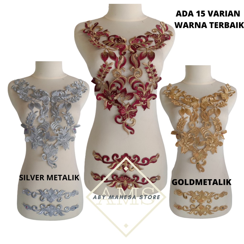 BORDIR TEMPEL DADA SET'' MOTIF BUNGA TERATAI'' TERBARU KWALITAS TERJAMIN