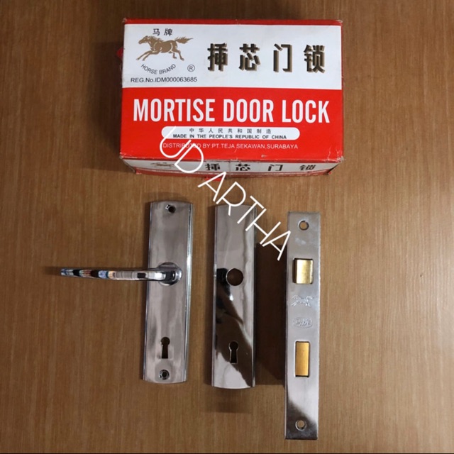 Kunci Pintu Set Mortise Door Lock / Kunci Kuda Besar