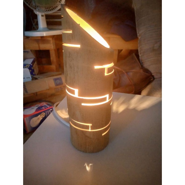 lampu tidur bambu vintage retro murah