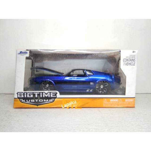 Diecast jada 1:24 1973 Ford Mustang Mach 1Biru