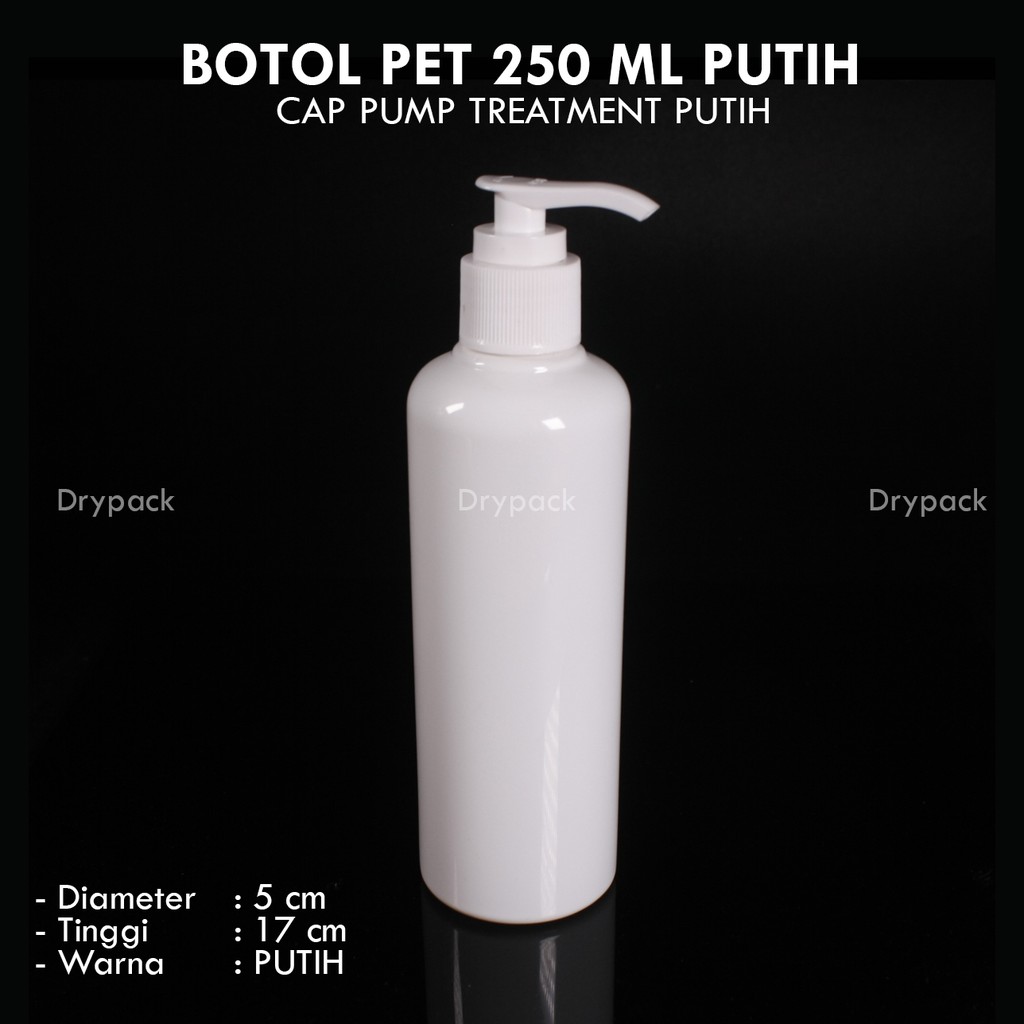 Botol PET 250 ML Putih Pump