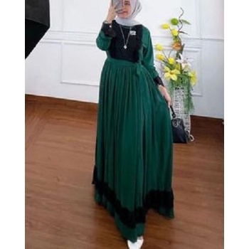 ALMAIRA MAXI DRESS BC CERUTY BABYDOLL MIX BRUKAT MOTIF POLOS GAMIS WANITA TERBARU 2023 KEKINIAN FASHION MUSLIM REMAJA PAKAIAN MUSLIM TERBARU DRESS CERUTY WANITA MOTIF POLOS DRESS KONDAGAN