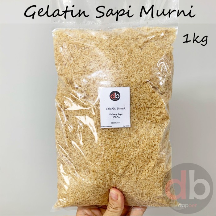 

Gelatin Sapi Halal 1kg - Granul