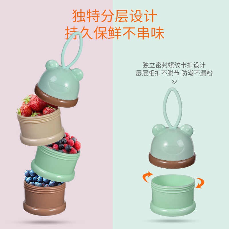 Dispenser Container Susu Bubuk Bayi / Botol Tempat Penyimpanan Bubuk Susu Bayi