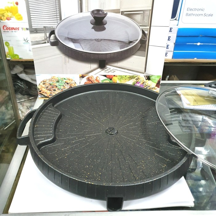 Bulgogi Pan 32 cm + Tutup Kaca + Free oil Pan