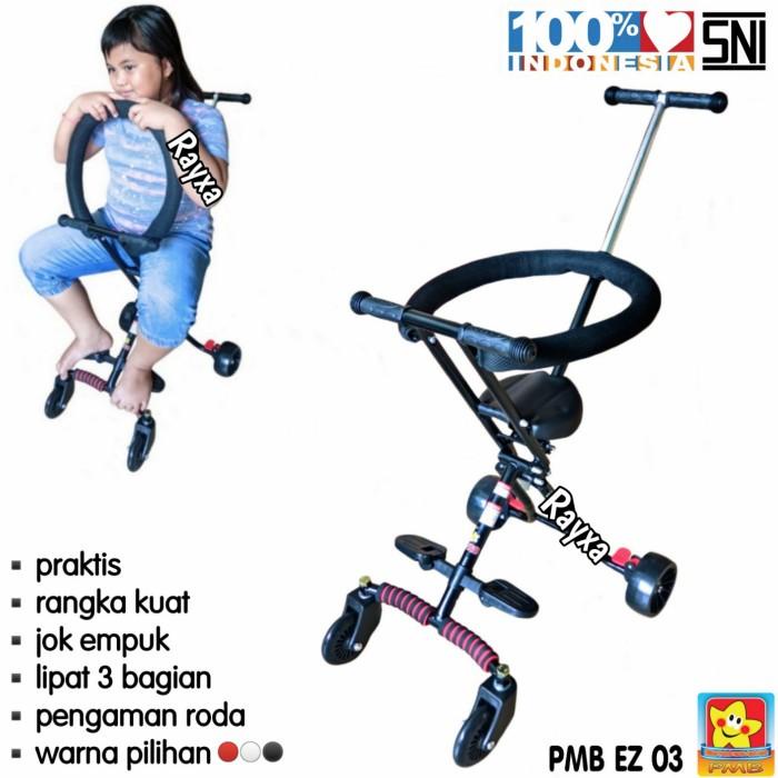 stroller bayi pmb ezzy stroller EZ 03 hitam magic stroller roda empat