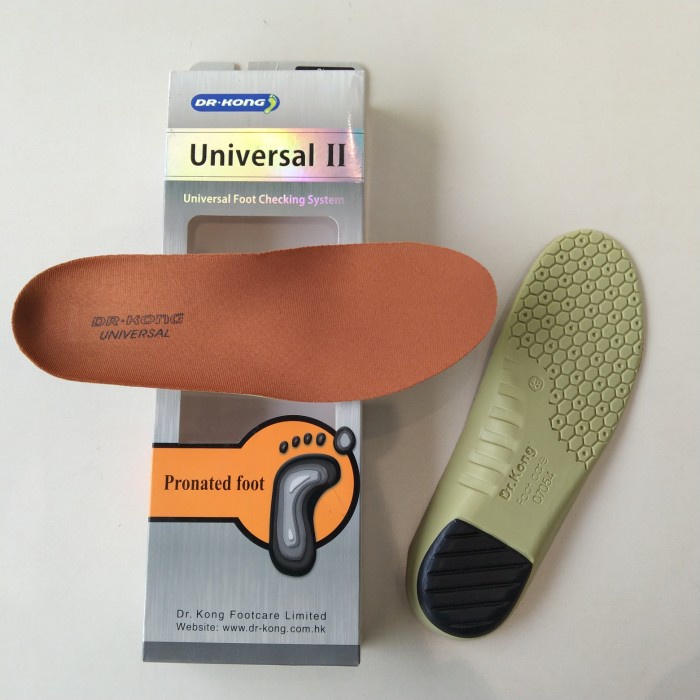INSOLE SEPATU DR KONG UNIVERSAL II (PRONATED FOOT)