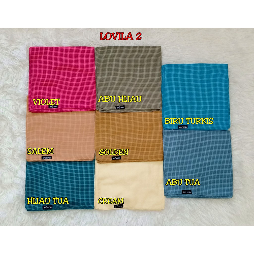 Jilbab / Hijab ANSANIA SAUDIA Rawis Segiempat / Square / Katun Premium LOVILA 2