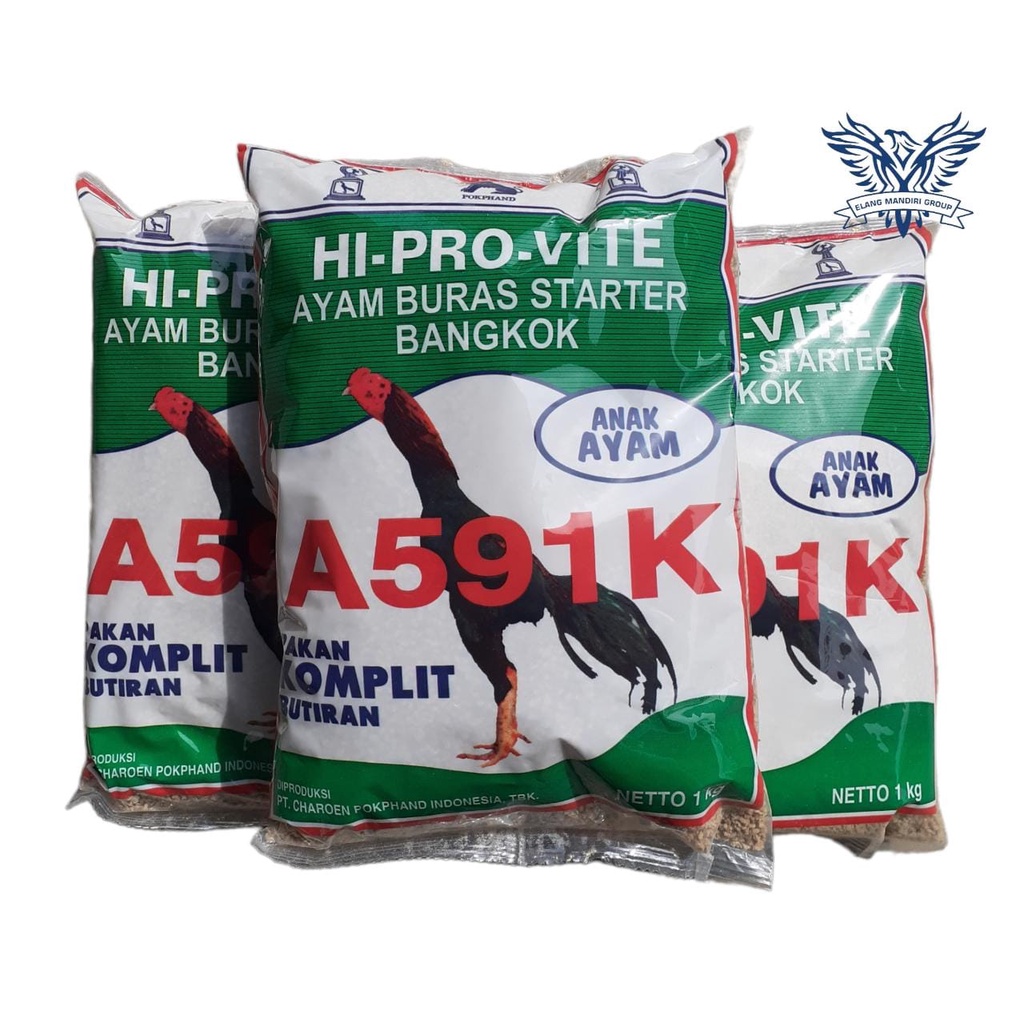 A591K Hi-Pro-Vite Ayam Buras Stater Bangkok Pakan Anak Ayam 1 Kg Pur Ayam