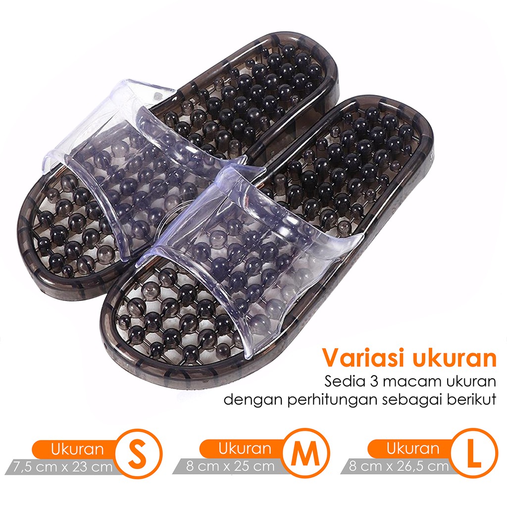 SANDAL PIJAT TERAPI REFLEKSI MODEL KEKINIAN / SANDAL KESEHATAN PRIA DAN WANITA / SANDAL KAMAR MANDI