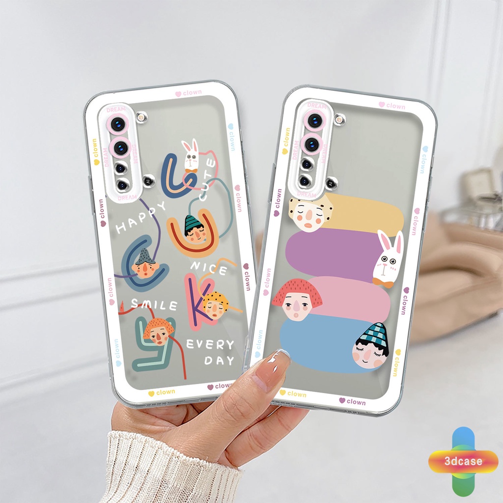 Casing Soft TPU Case Realme C11 2021 C21Y C31 C35 C15 C21 C25 C20 C3 C12 C2 C25S 5S 5 5S 5i C17 7i C1 C25Y C2 C3i 6i C20A realme Narzo 20 10 10A 20A 30A A7 A5S A15 A16 Y12 Y20 Y15S A03 Colorful Cartoon Avatar Transparent Case