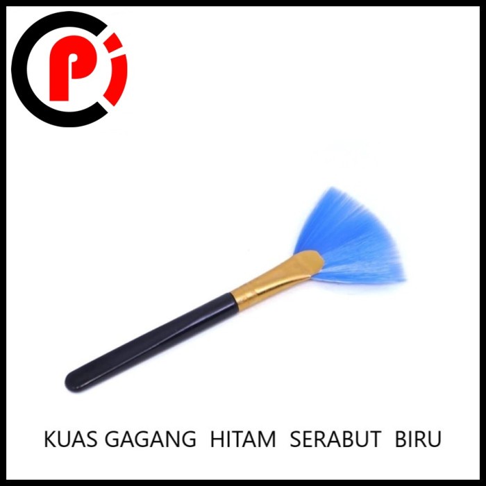 Kuas Gagang Hitam Serabut Bulu Halus Biru Untuk Servis Elektronik HP