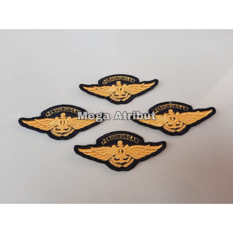 brivet/pin/wings dishub bordir timbul