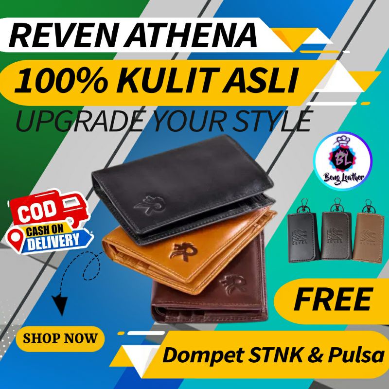 Dompet Pria Asli Kulit Dompet Leather Waterproof Kartu Lipat Pendek Kecil Tipis Simple Wallet Fashio