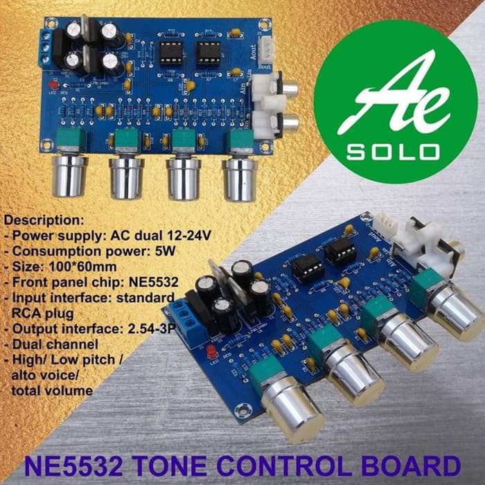 Pre-Amplifier NE5532 Tuning Board Tone Control