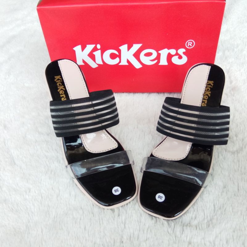 KICKERS SANDAL WANITA Hak Kaca Q10