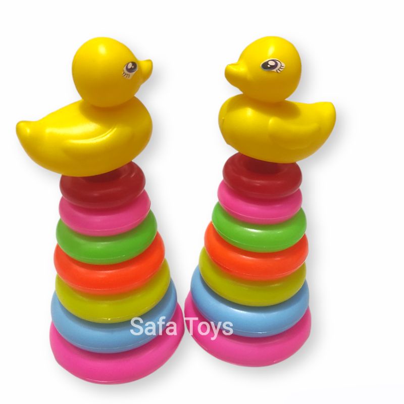 Mainan Anak Ring Donat Bebek Multi Warna Murah