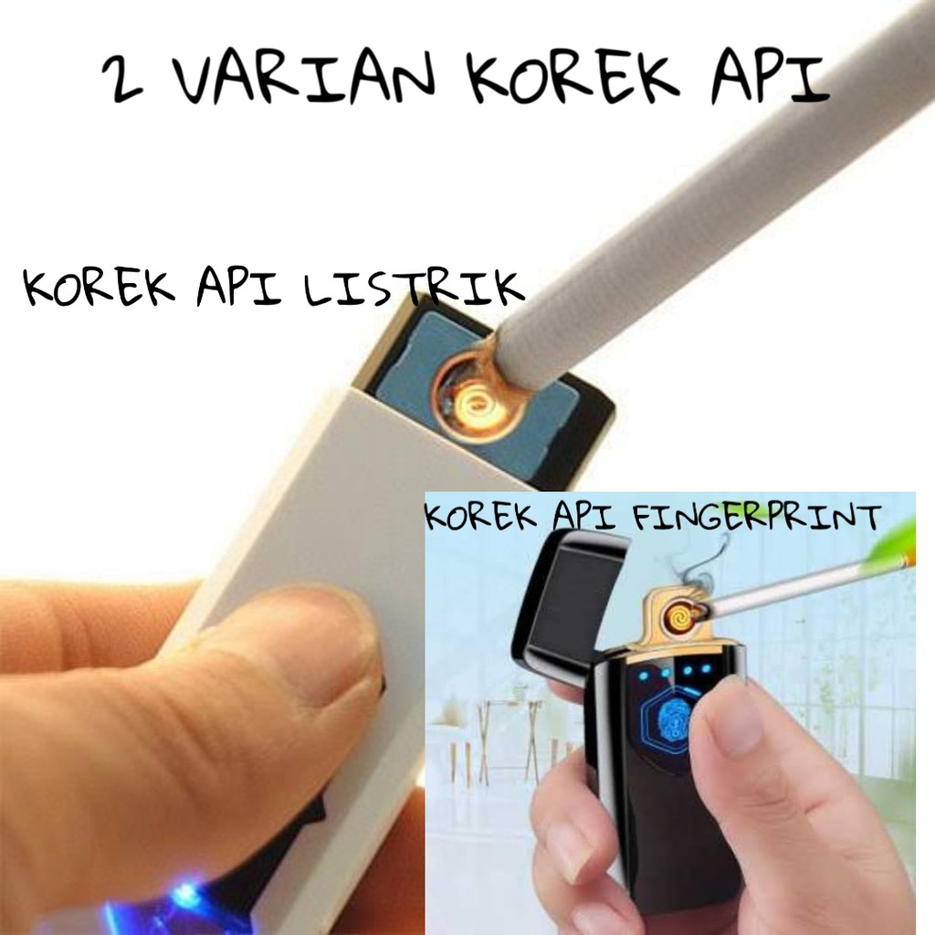 [2 MODEL] KOREK API USB ELEKTRIK KEKINIAN / KOREK API FINGERPRINT SENSOR LED SERBAGUNA