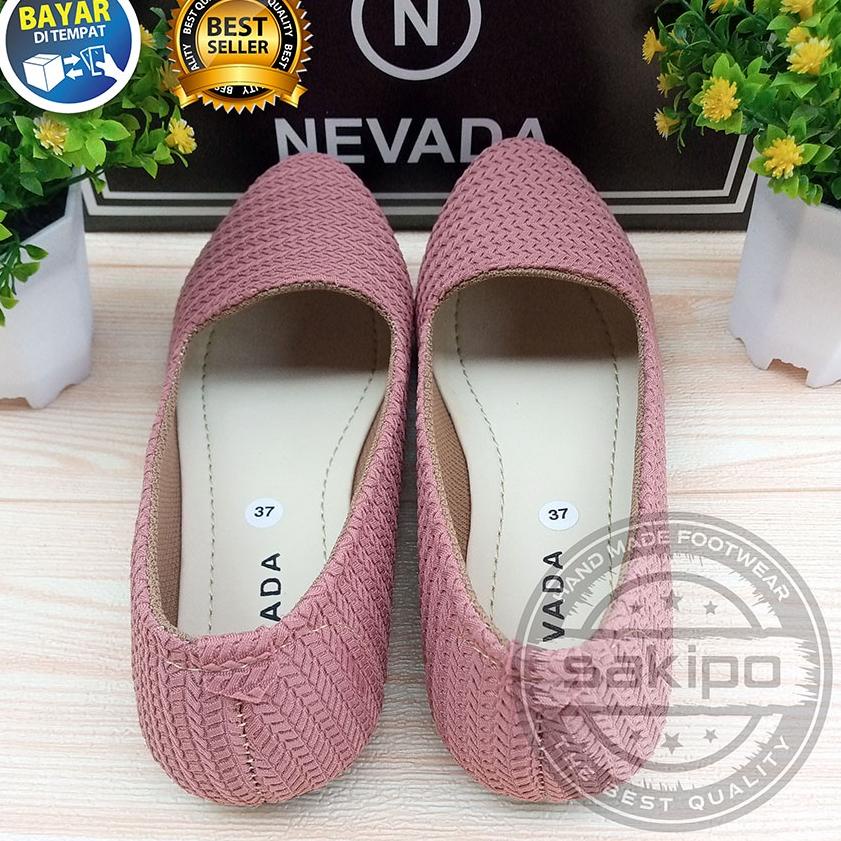 Top Produk.. PROMO 12.12 BIRTHDAY SALE SEPATU WANITA DEWASA BALET RAJUT NEVADA TRENDI TERMURAH TERLA