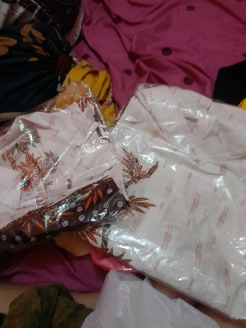 Tunik Batik Seragam Motif Kembang Bambu Pink - M.l.xl.xxl