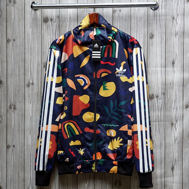 Jaket tracktop pria adidas jaket olahraga pria wanita motif printing