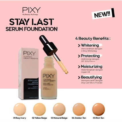 PIXY UV Whitening Stay Last Serum Foundation