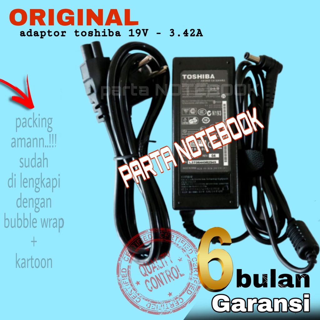 Adaptor charger Toshiba Satellite L745 L730 L735 L740 L770 L755 C840 Original 19V 3.42A CAS LAPTOP TOSHIBA