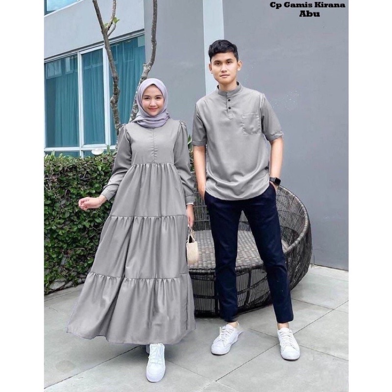 baju couple pasangan set gamis couple keluarga kapelan suami istri kapel lebaran pacar kodangan lamaran kekinian terbaru 2022