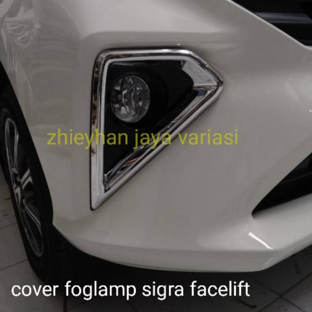 Cover foglamp krom sigra facelift th 2019 keatas
