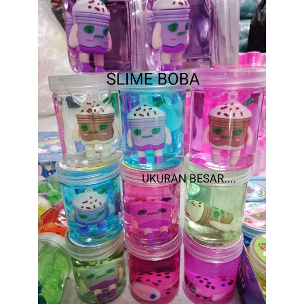 SLIME BOBA 1PCS MURAH MAINAN VIRAL ANAK ANAK (boba sedang)