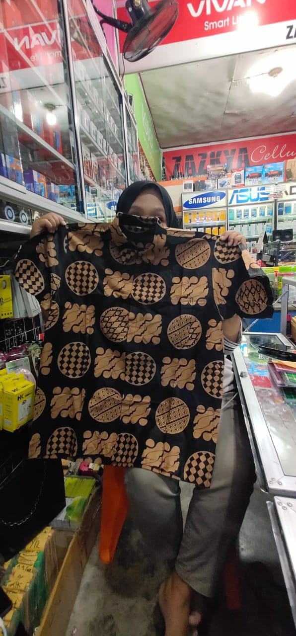 Bswart Batik Hrb026 Kenongo Hem Pendek Padi Pekalongan M L Xl Batik Pria Murah Modern Grosir