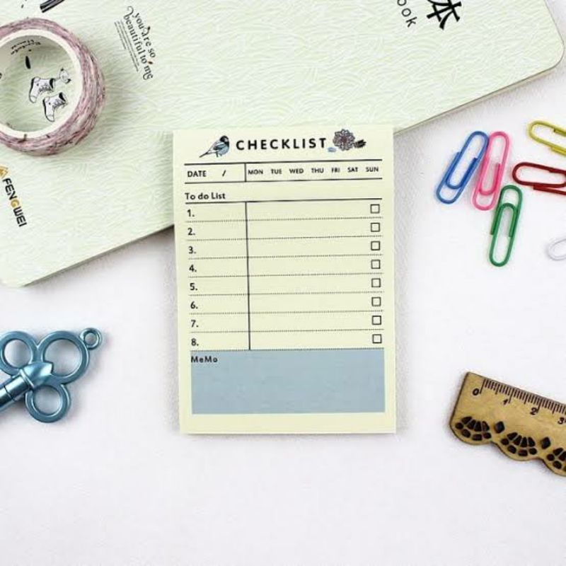 [MYUME.STORE] Pad Sticky Note Memo Jadwal Mingguan Bulanan untuk Stat-5