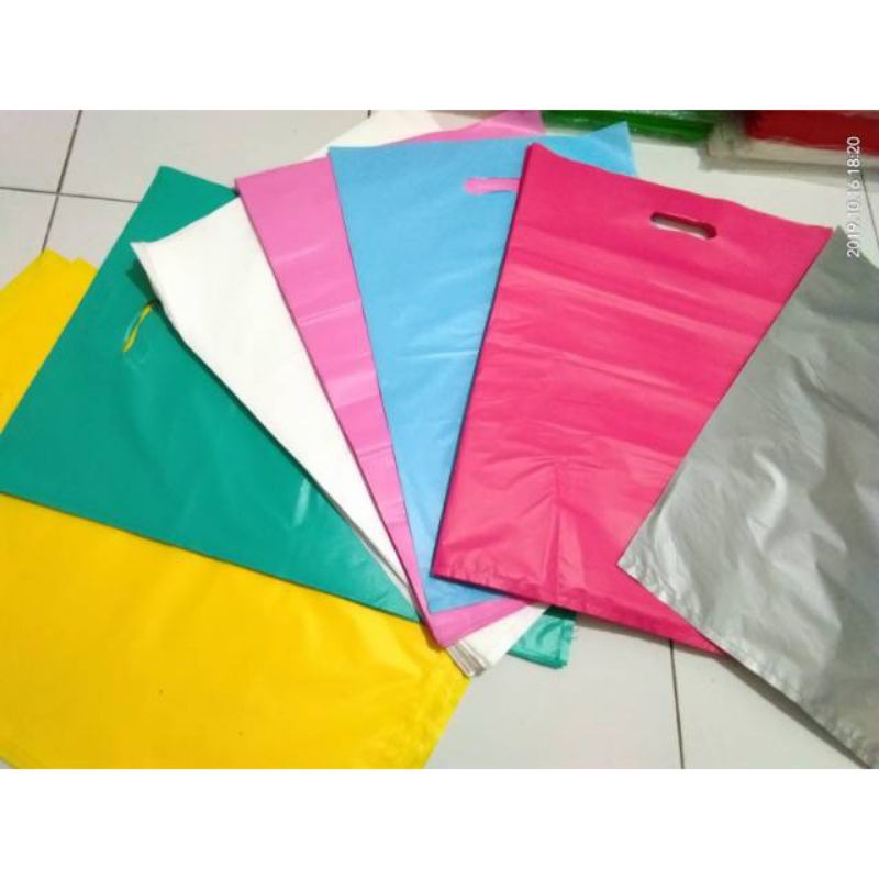 Plastik HD Plong 35x50 cm/shopping bag besar/kantong belanjaan/kantong kresek/packing tebal murah